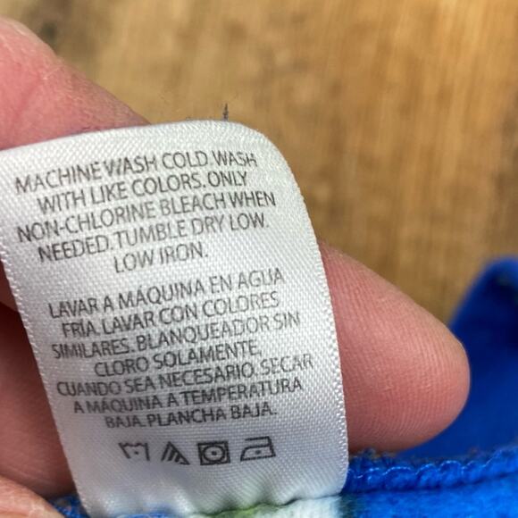 Sugar Skulls Footed Pajamas Sz M Blue White - Picture 4 of 5